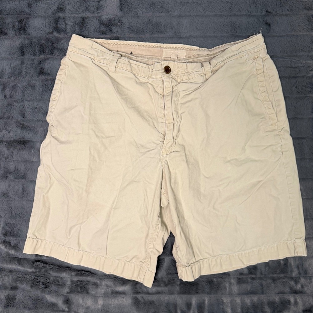 Banana Republic Mens Relaxed Fit Chino Shorts Khaki Tan Cotton Twill Size 34